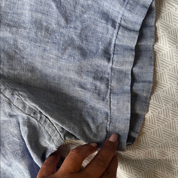 UNTUCKit Men's Light Blue linen  Casual Button Down Shirt - Picture 5 of 8